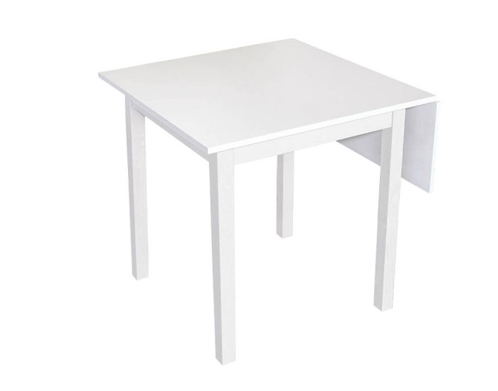 Трапезна маса Мебели Богдан Kali, бяло, разтегателна