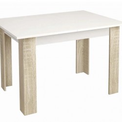 Трапезна маса Мебели Богдан Radina, Бяло и Дъб сонома, разтегателна Трапезна маса Мебели Богдан Radina, Бяло и Дъб сонома, разтегателна - Bogdan Furniture G
