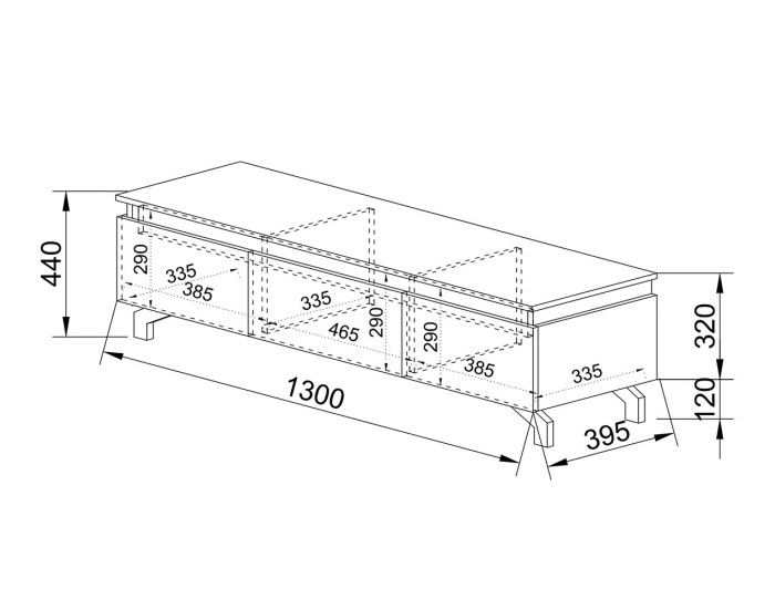ТВ шкаф 6282,  Дъб Герано/Дъб Гардън