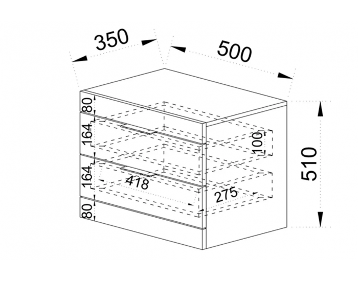 Нощно шкафче Mod 3074, Дъб артисан