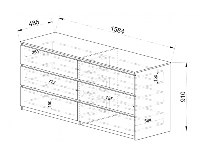 Скрин Mod 3076, Сонама тъмна, 1585/485/910