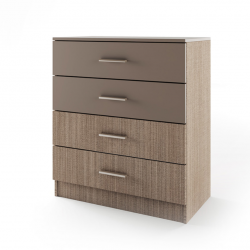 ﻿﻿Скрин с 4 чекмеджета Mod 3003, Мока/Лате - Bogdan Furniture I