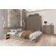 Спален комплект модел 7062 за матрак 160/200, Мока/Лате