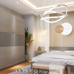 Спален комплект модел 7070 за матрак 160/200, Мока/Лате - Спални комплекти