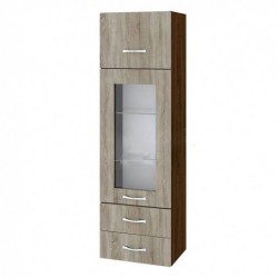 Шкаф модел BC-101 с повдигаща врата, витрина и чекмеджета - Модулни кухни