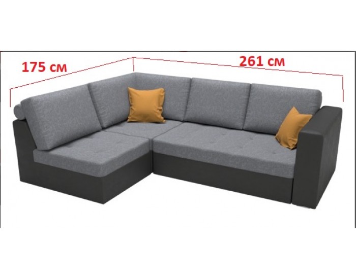 Модулен ъглов диван Luna New - модел 1, с дамаска А**
