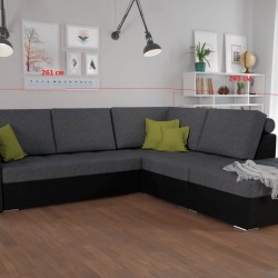 Модулен ъглов диван Luna New, с дамаска А** - Мека мебел
