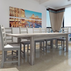 Разтегателна трапезна маса Корина за 12 човека, 190-260 см, Дъб сонома трюфел - Трапезни маси