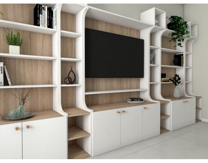 Холна секция - библиотека Линея Ливинг, 400 см