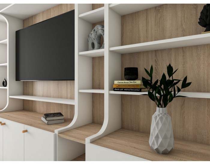 Холна секция - библиотека Линея Ливинг, 400 см