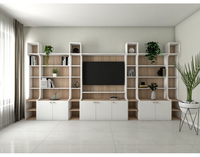 Холна секция - библиотека Линея Ливинг, 400 см