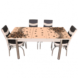 Комплект трапезна разтегателна маса с 6 стола BM-163-Classic - Комплекти маси и столове