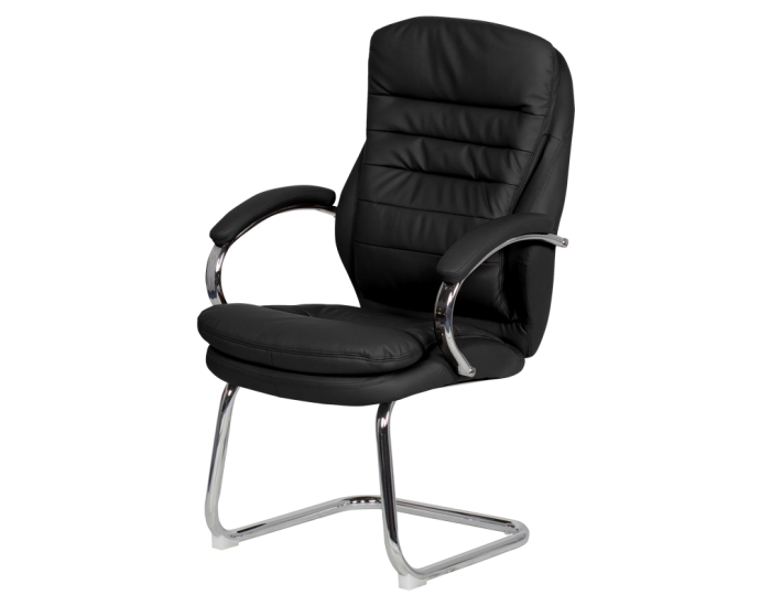 Посетителски стол модел Memo-6154 - черен