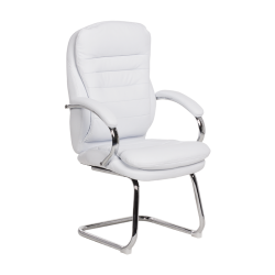 Посетителски стол модел Memo-6154 - бял - Офис столове