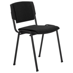 Посетителски стол модел Prizma LUX - черен - memo.bg