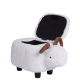 Детска табуретка с ракла модел Memo - бял овен