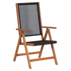 Сгъваем дървен градински стол SVEN - черен - Градина