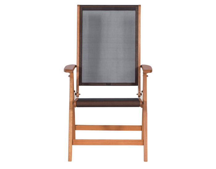 Сгъваем дървен градински стол SVEN - черен