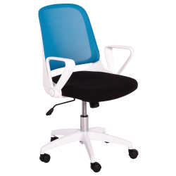 Работен офис стол модел Memo-7033 - синьо - черен - memo.bg