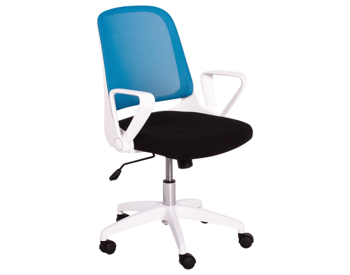 Работен офис стол модел Memo-7033 - синьо - черен