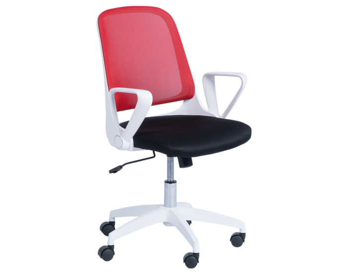 Работен офис стол модел Memo-7033 - червено - черен