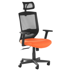 Президентски офис стол модел Memo-7518 - оранжев - Офис столове