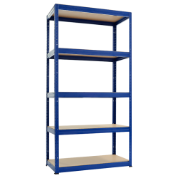 Метален стелаж STAR 180x90x40 см, до 175 кг на рафт - син - Мебели от метал