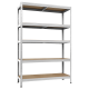 Метален стелаж модел Memo-Star Plus 180x120x45 см, до 250 кг на рафт - бял Метален стелаж модел Memo-Star Plus 180x120x45 см, до 250 кг на рафт - бял