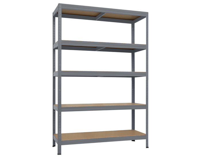 Метален стелаж STAR PLUS 180x120x60 см, до 250 кг на рафт - сив