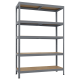 Метален стелаж STAR PLUS 180x120x60 см, до 250 кг на рафт - сив