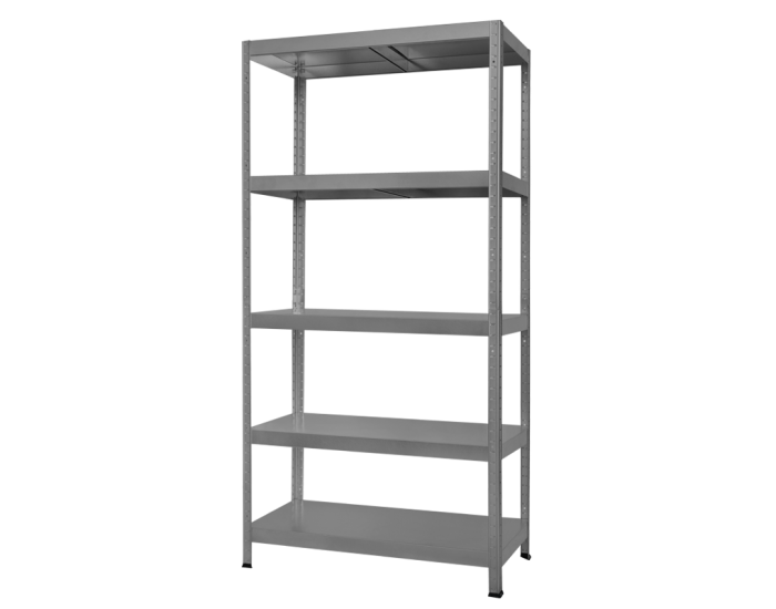 Метален стелаж модел Memo-Hard 180x90x40 см, до 90 кг на рафт - сив