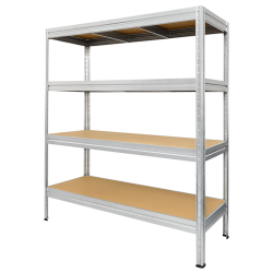 Метален стелаж модел Memo-Mega 177x200x60 см, до 500 кг на рафт - цинк Метален стелаж модел Memo-Mega 177x200x60 см, до 500 кг на рафт - цинк - Мебели от метал