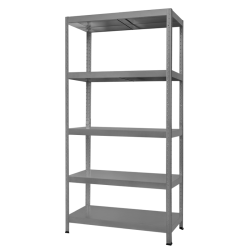 Метален стелаж модел Memo-Hard 180x100x40 см, до 130 кг на рафт  - сив Метален стелаж модел Memo-Hard 180x100x40 см, до 130 кг на рафт  - сив - Мебели от метал