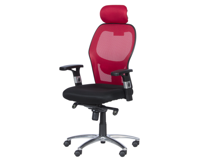 Ергономичен стол Sonata 7520 - черен - червен