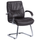 Посетителски стол модел Memo-Parma - тъмно кафяв  Lux