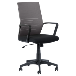 Работен офис стол модел Memo-7041 - черен - сив - memo.bg