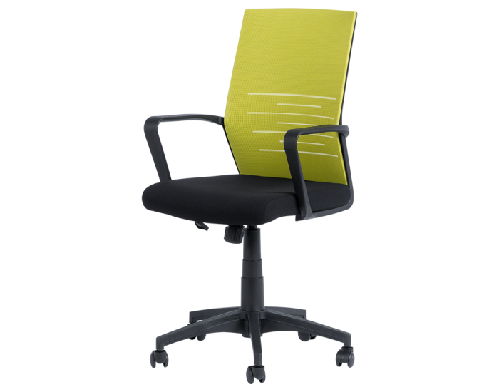 Работен офис стол модел Memo-7041 - черен - зелен