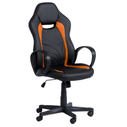 Геймърски стол модел Memo-7525 - черно-оранжев - Специални столове