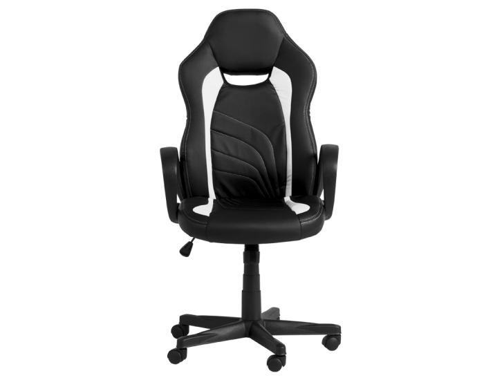 Геймърски стол Memo 7525 - черно-бял