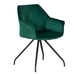 Трапезен стол KENDAL - тъмнозелен BF 2 - Столове
