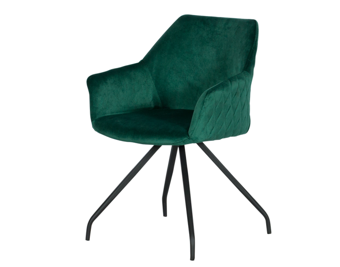 Трапезен стол KENDAL - тъмнозелен BF 2