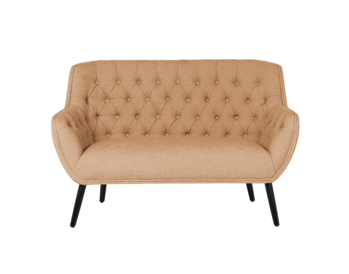 Двуместно канапе Sonata Bergen, Оранжев, Удобен, 138 см