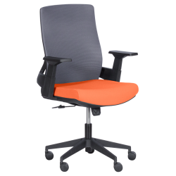 Работен офис стол Memo 7545 - оранжев-сив - Офис столове