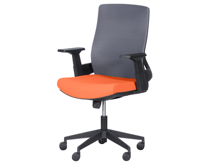Работен офис стол Memo 7545 - оранжев-сив
