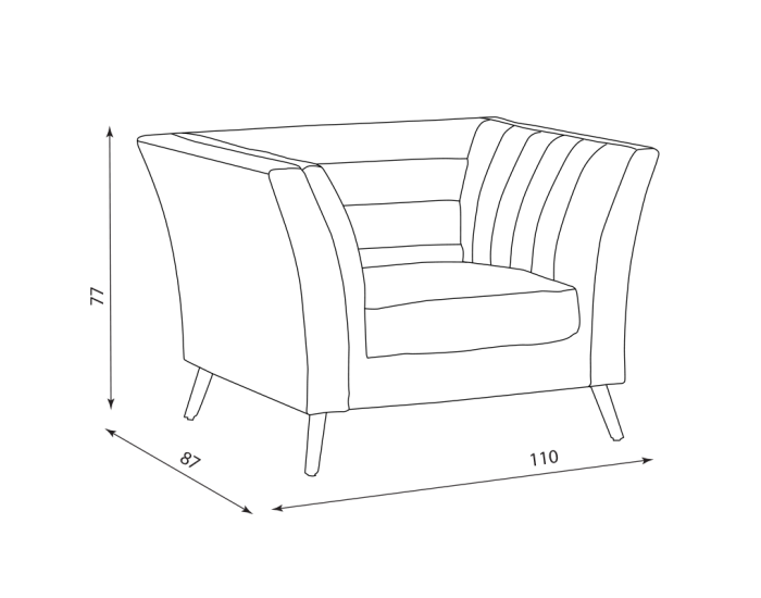 Кресло Sonata Espen, Бежово, 110 см