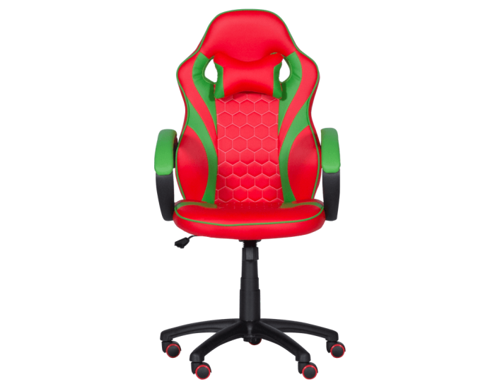 Геймърски стол Memo 6304 - червено-зелен