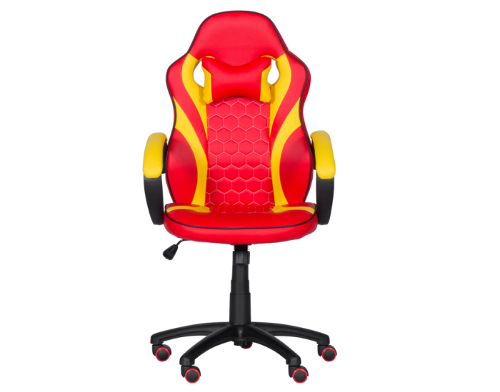 Геймърски стол Memo 6305 - червено-жълт