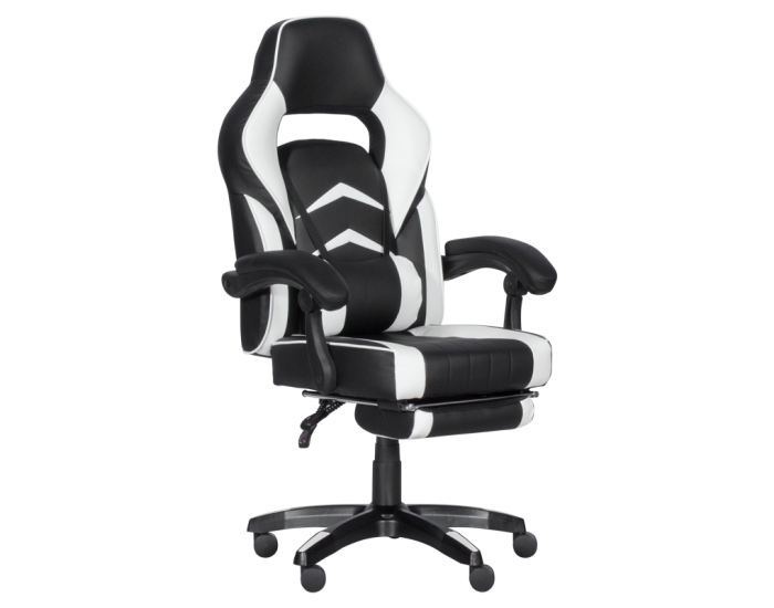 Геймърски стол Memo 6198 - черен-бял