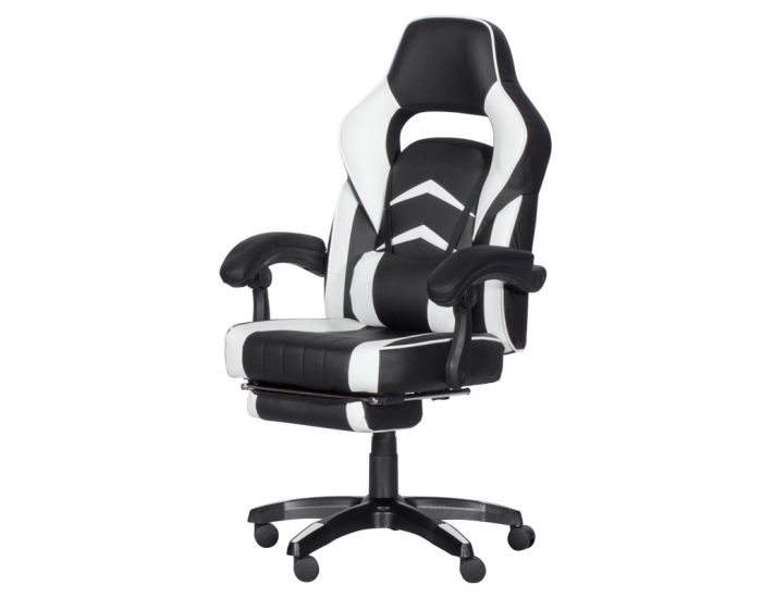 Геймърски стол Memo 6198 - черен-бял