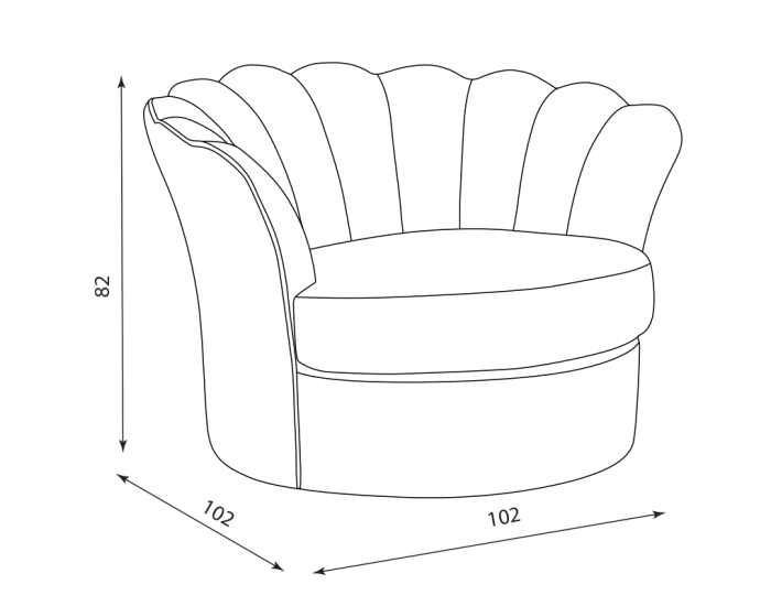 Кресло Sonata Arne, Сив, HLR